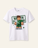 Made in Pakistan Cricketer White Tee