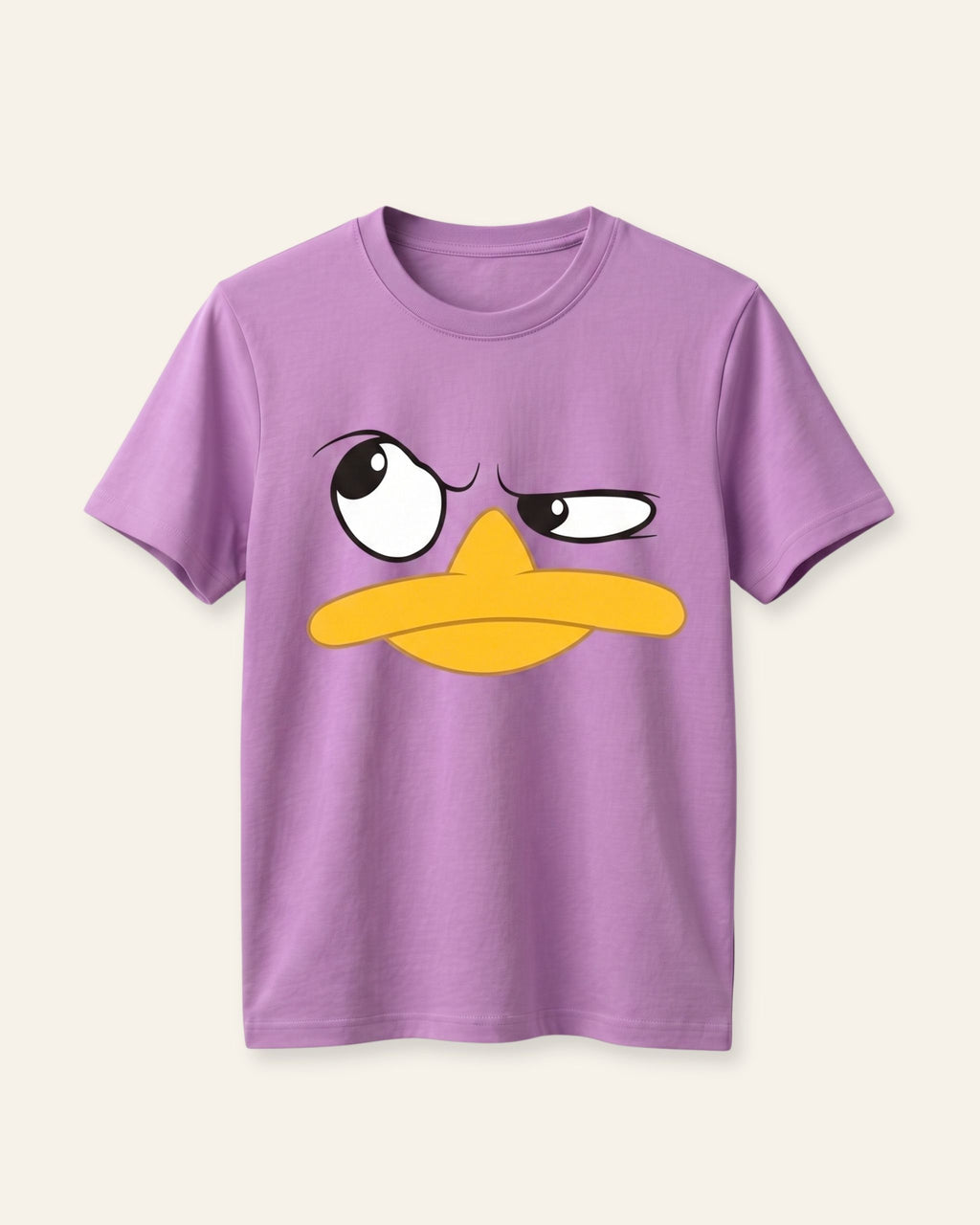 Girls Duck Face Tee — Lilac