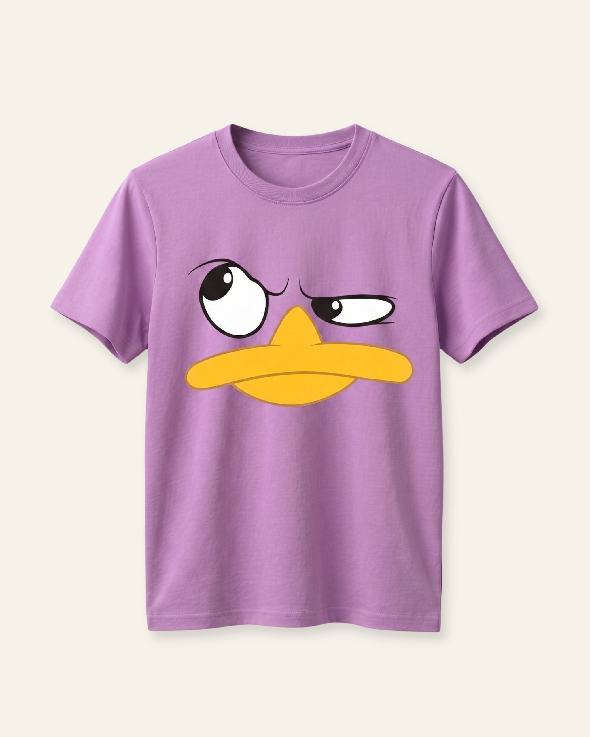 Girls Duck Face Tee — Lilac