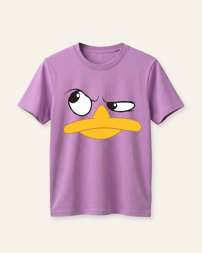 Girls Duck Face Tee — Lilac