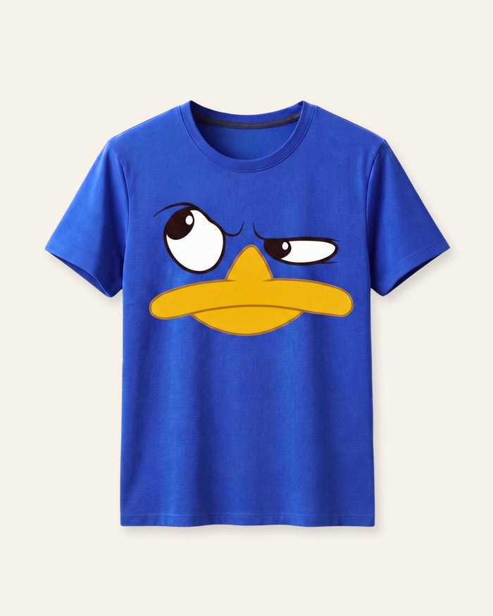 Girls Duck Face Tee — Royal Blue