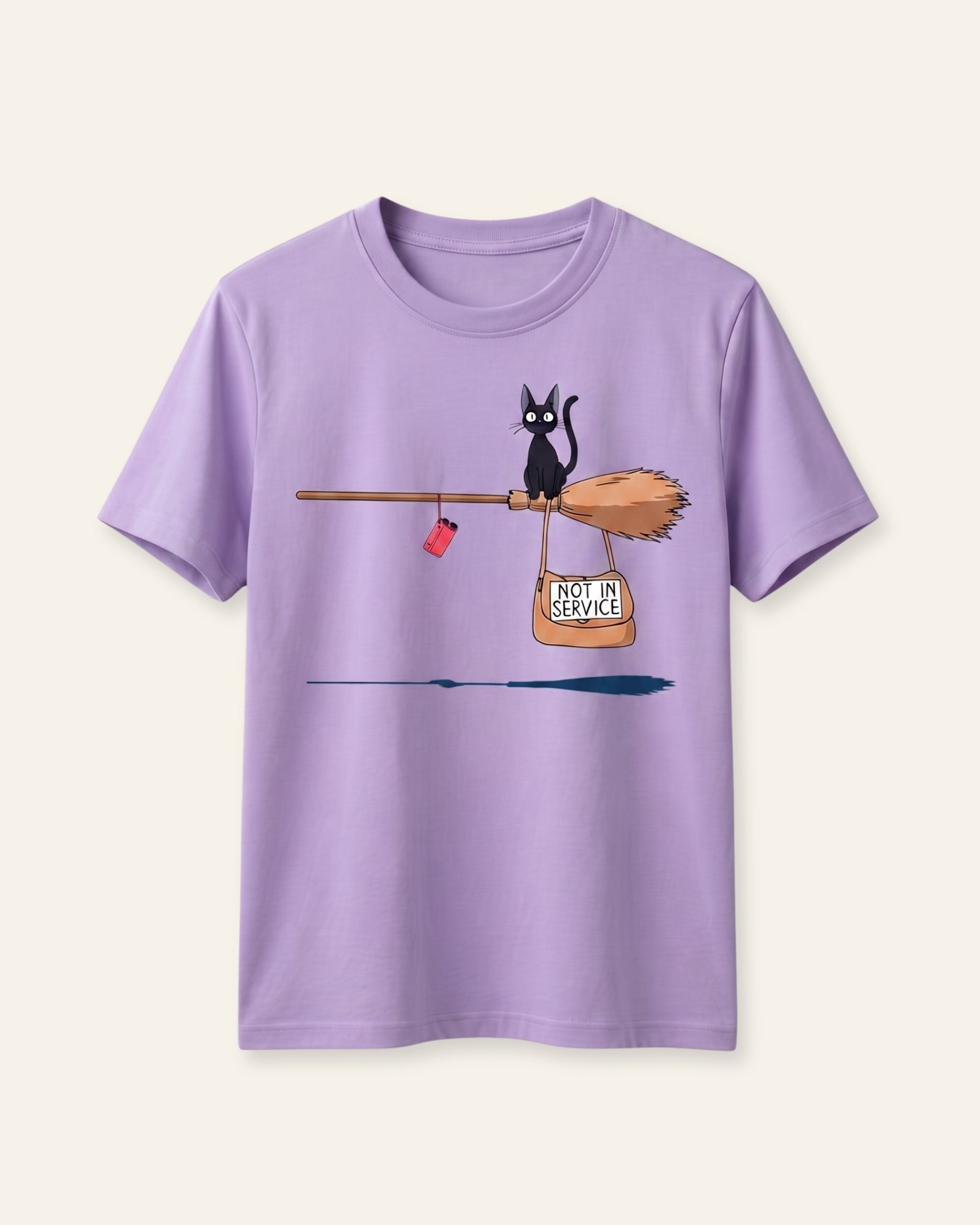 Girls Cat Balance Tee — Lilac