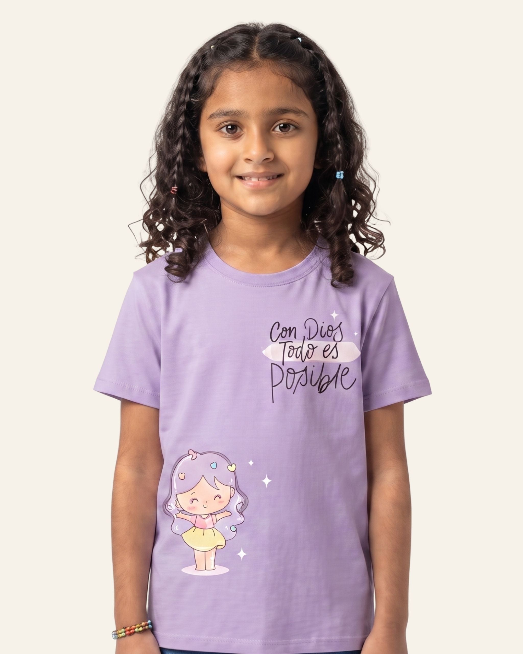 Girls Fairy Girl Tee — Lilac