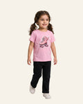Girls Skate Cat Trouser Set — Pink