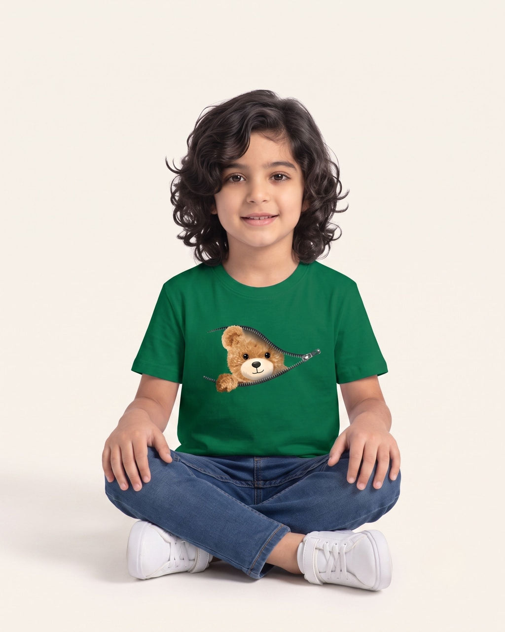 Boys Teddy Bear Tee — Green