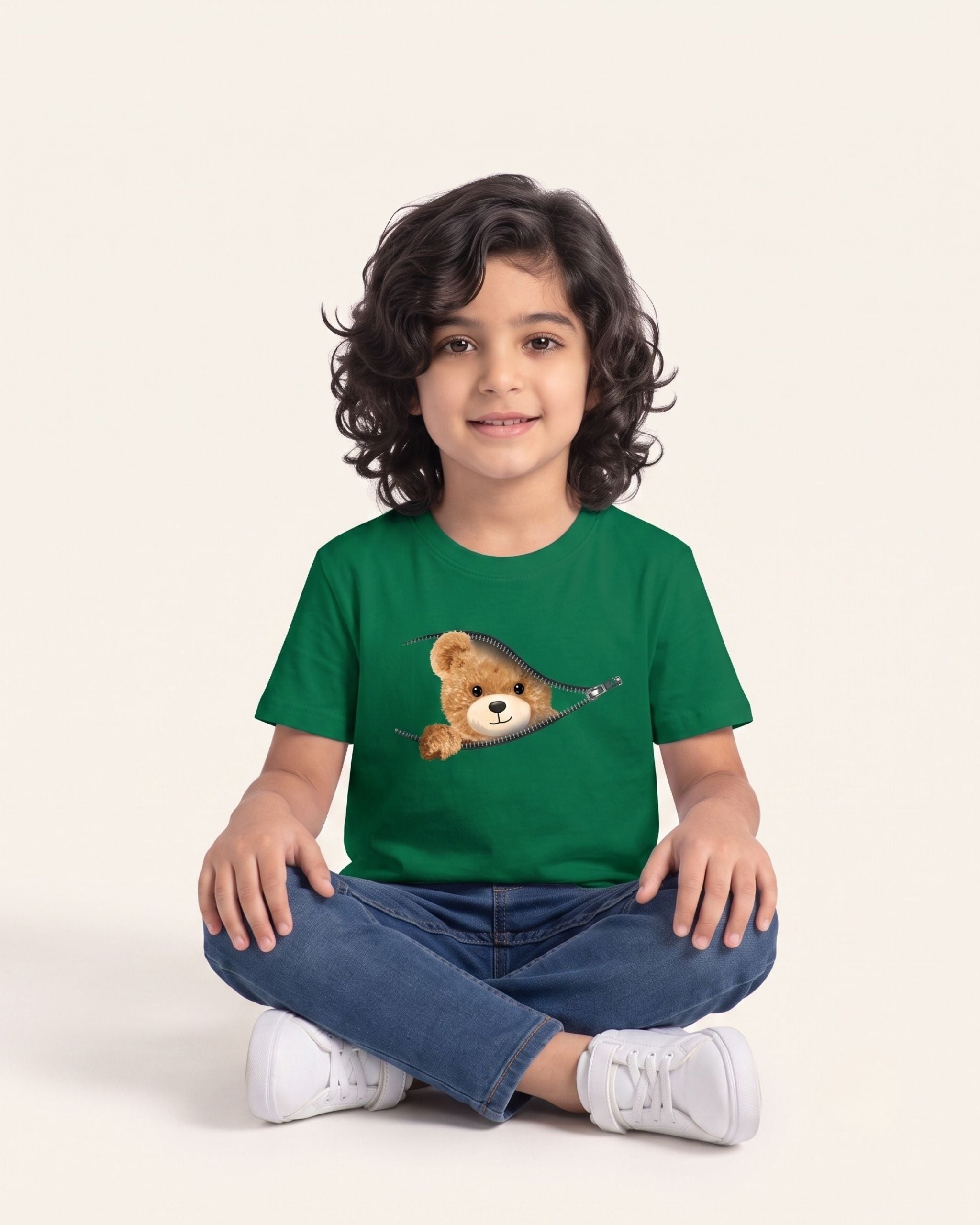 Boys Teddy Bear Tee — Green