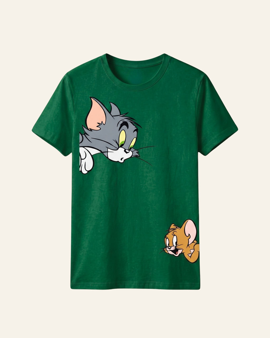 Boys Cat & Mouse Tee — Green