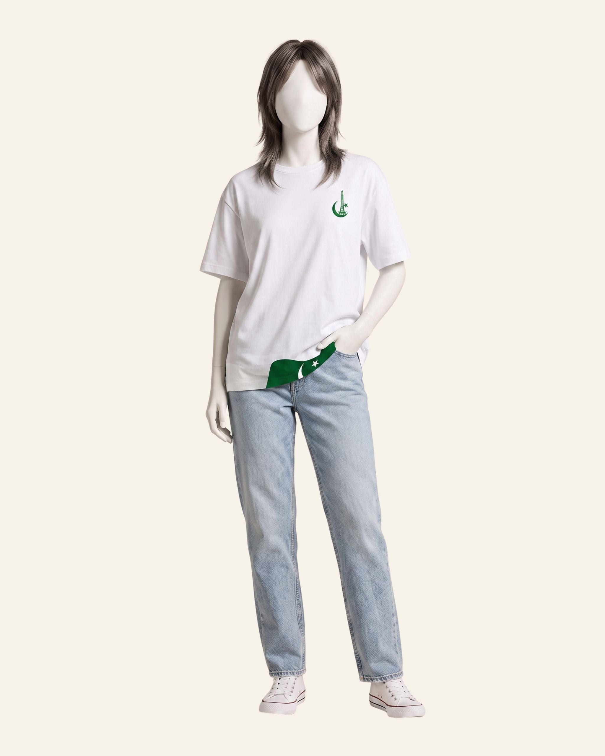 Ladies Pocket Crescent Tee