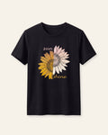 Girls Sunflower Bloom Tee — Black