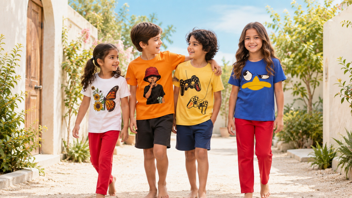 Printed cotton summer sets for kids and family