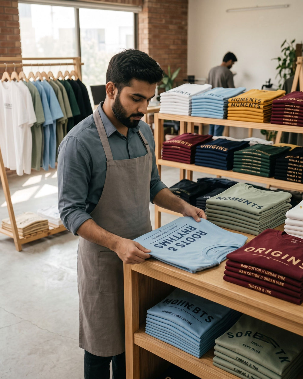Inside the OUTCAST printing studio in Lahore