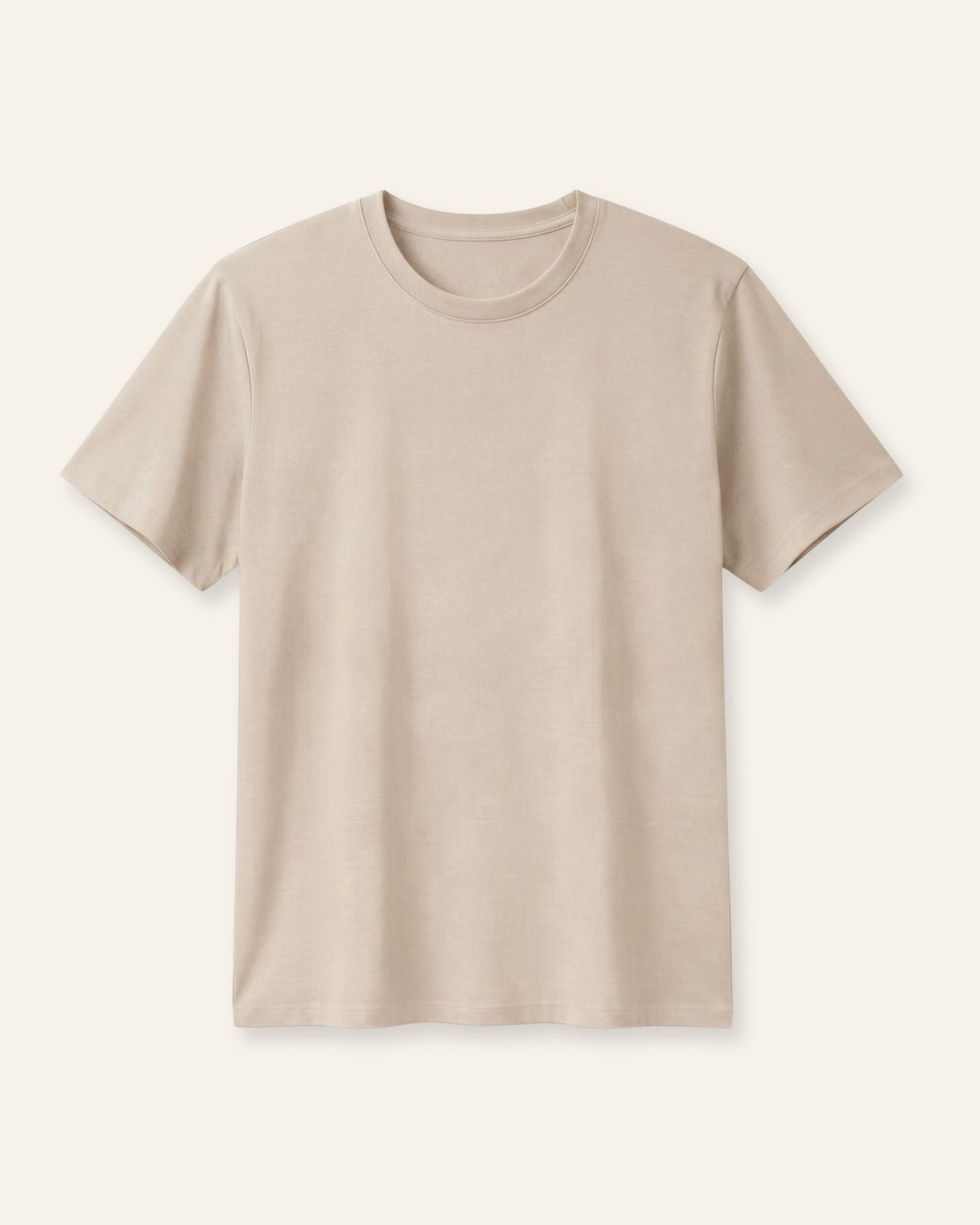 Adults light skin basic tee, front