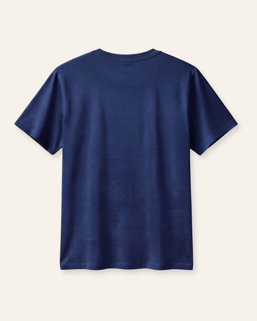 Adults navy basic tee, back