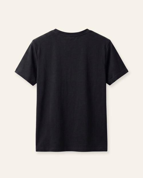Boys black basic tee, back