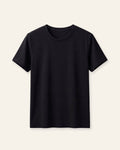 Boys black basic tee, front