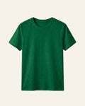 Girls green basic tee, front