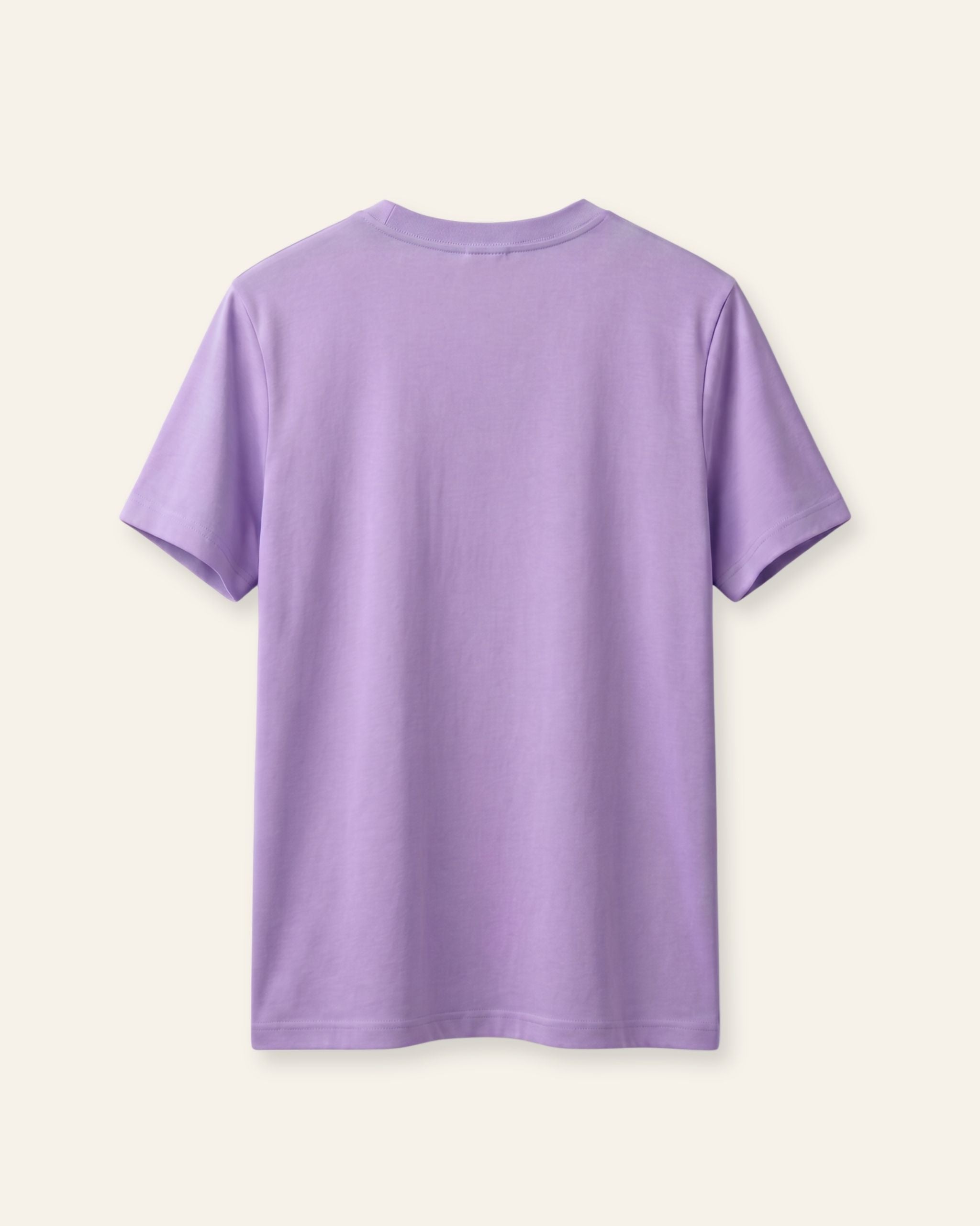 Girls lavender basic tee, back