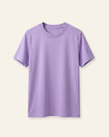 Girls lavender basic tee, front