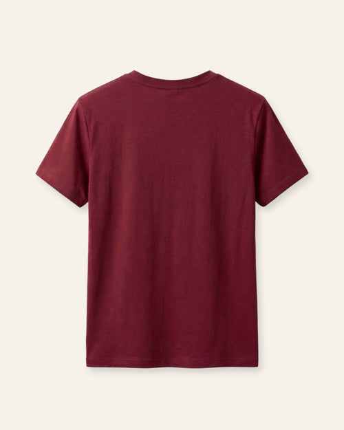 Girls maroon basic tee, back
