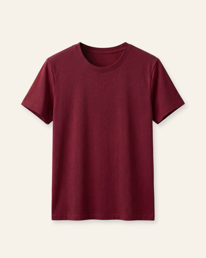 Girls Basic Tee - Maroon