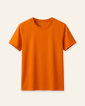 Boys orange basic tee, front