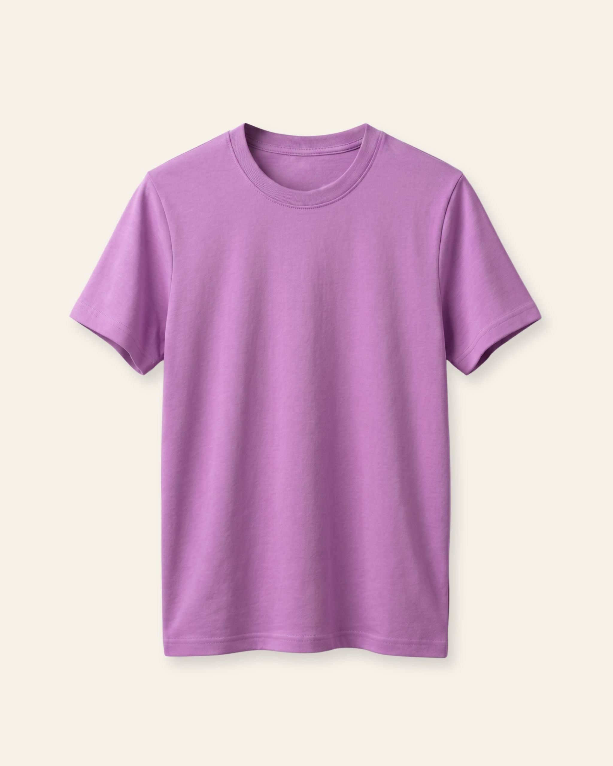 Girls orchid basic tee, front