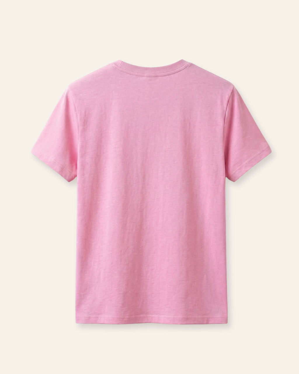 Girls pink basic tee, back