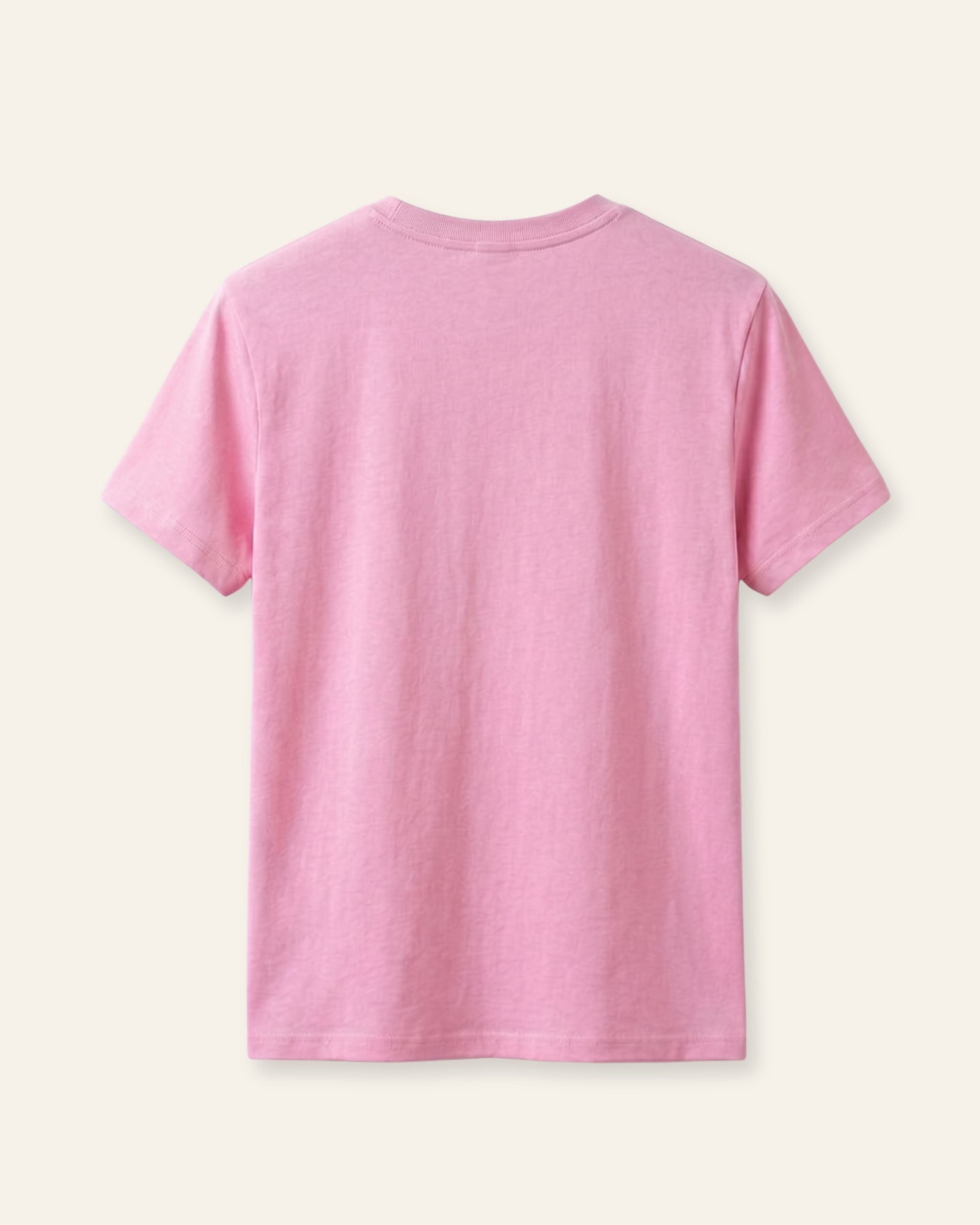 Girls pink basic tee, back