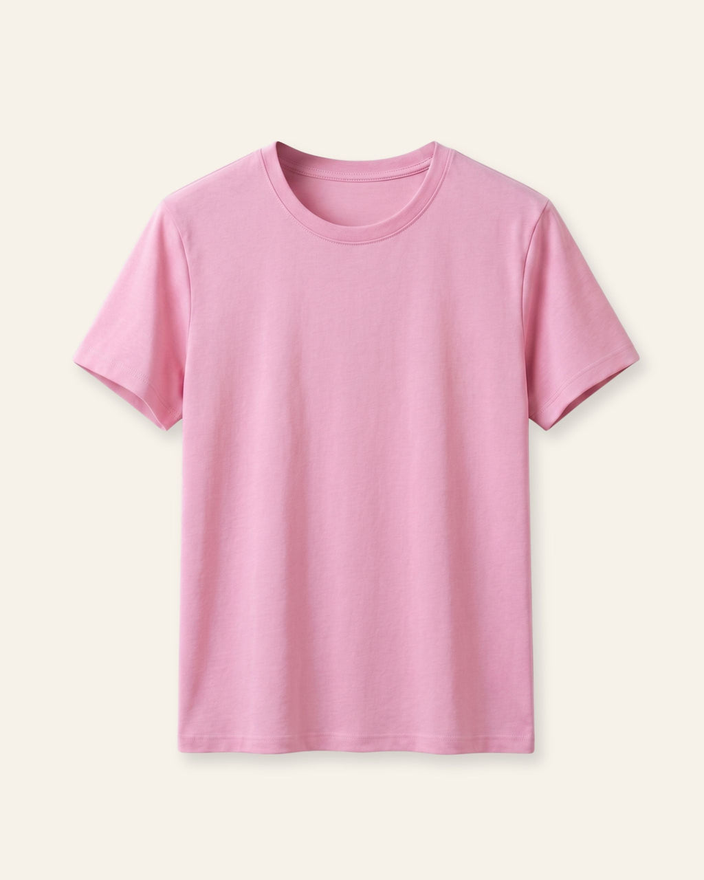 Girls pink basic tee, front