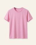 Girls pink basic tee, front