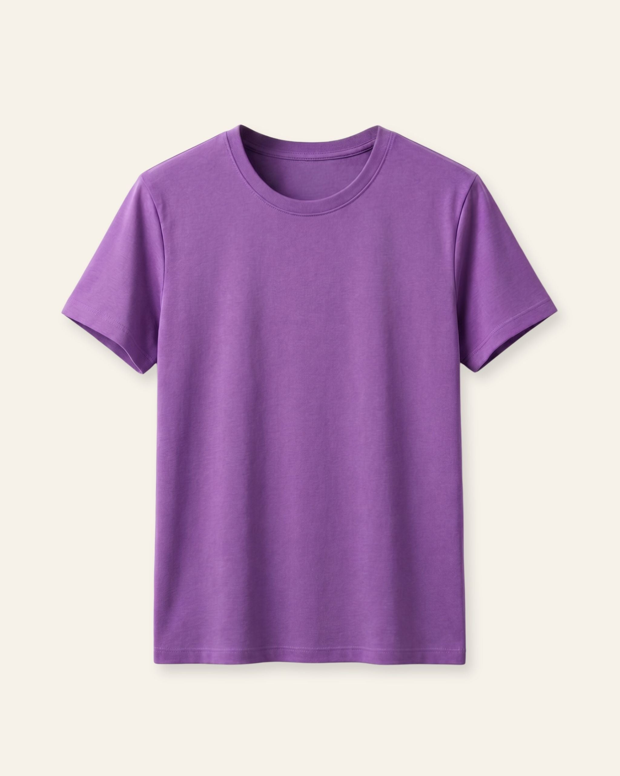Girls purple basic tee, front
