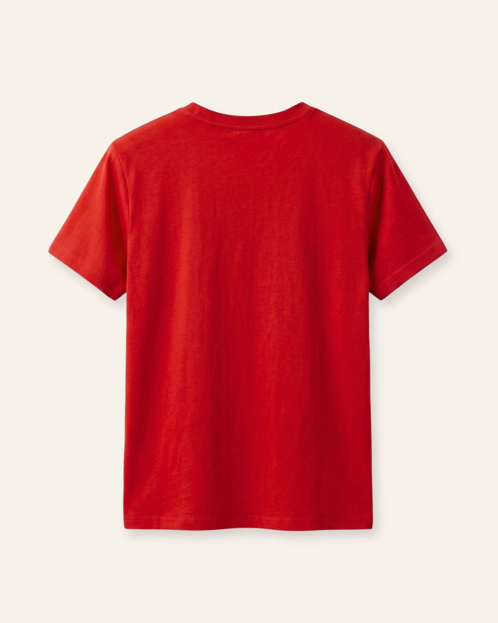 Girls red basic tee, back