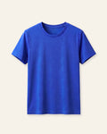 Boys royal blue basic tee, front