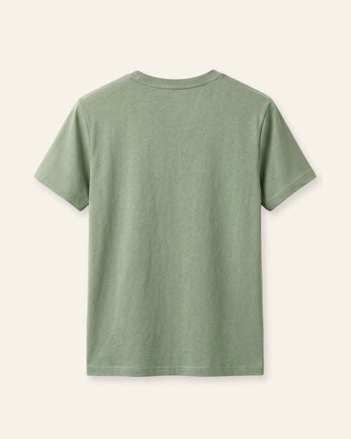 Girls sage basic tee, back