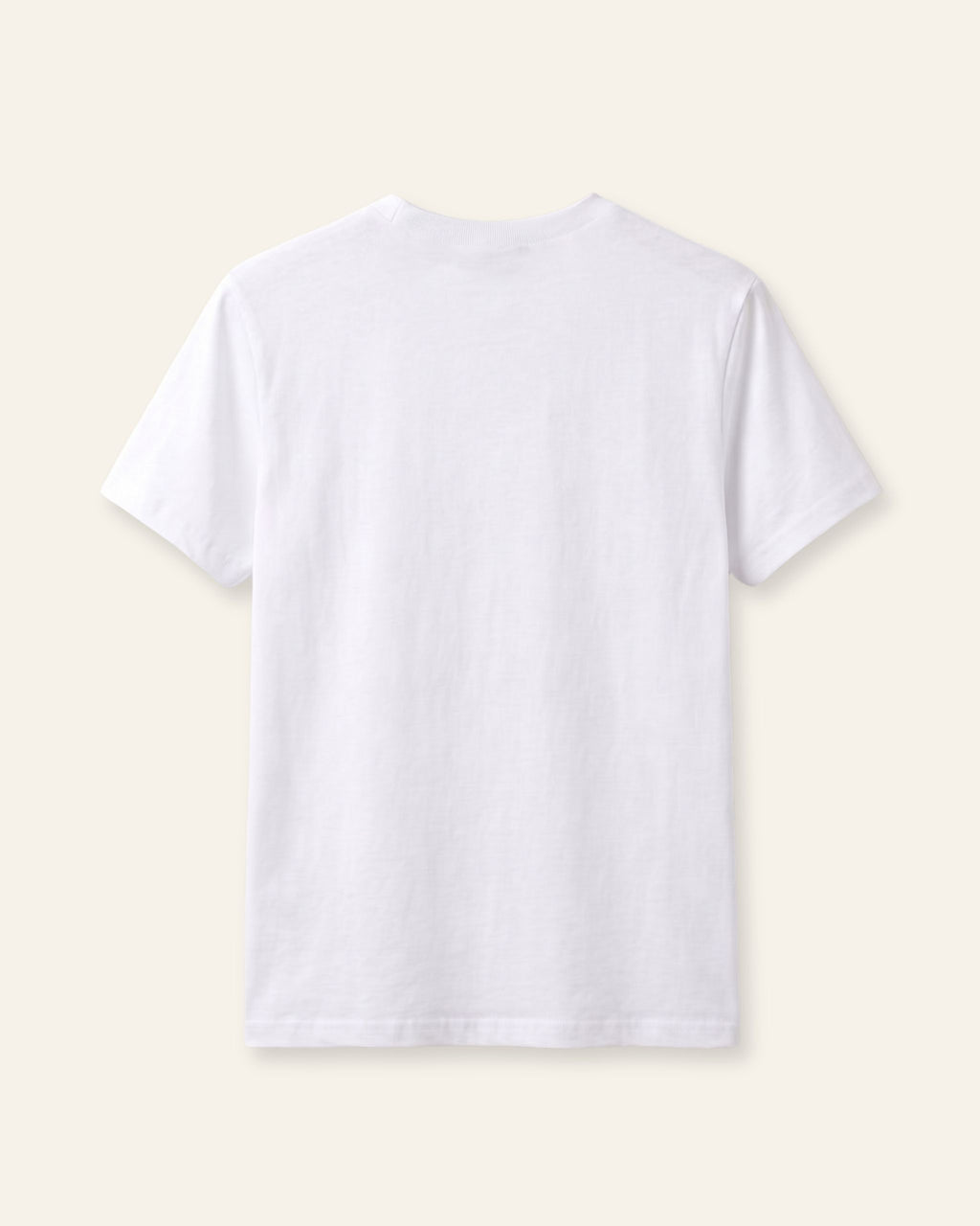 Girls white basic tee, back