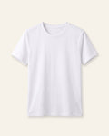 Girls white basic tee, front