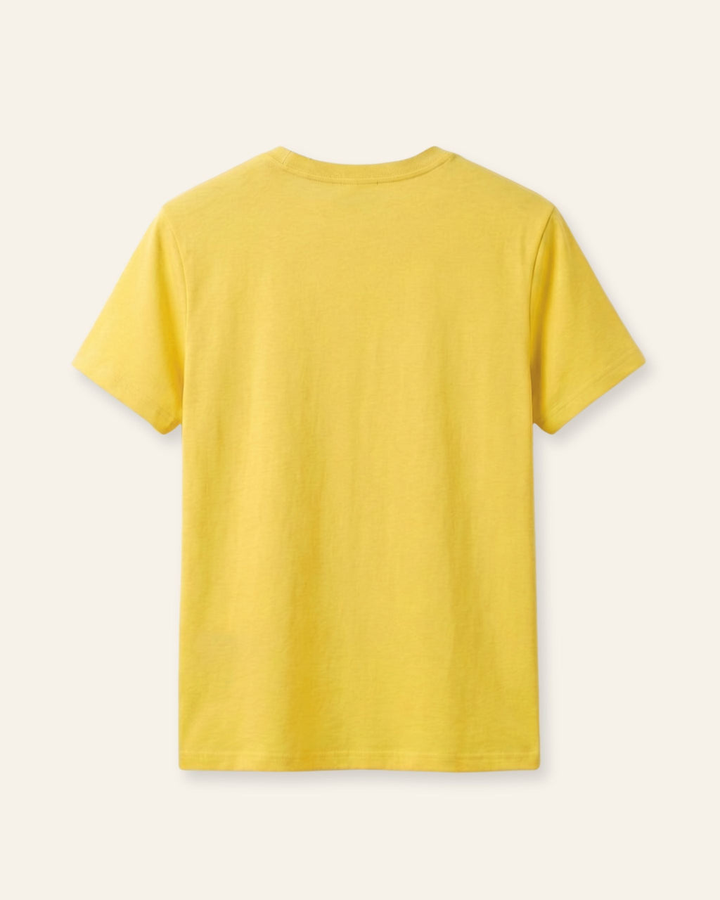 Girls yellow basic tee, back