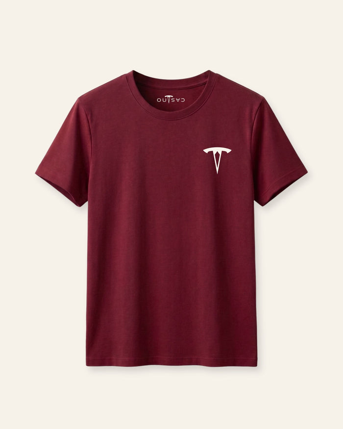 Maroon Basic Tee